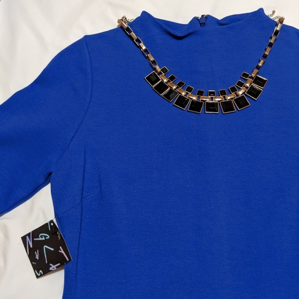 Nasty Gal electric blue bodycon dress